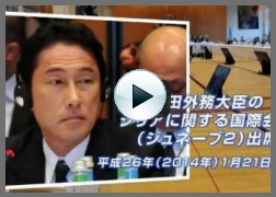 岸田外務大臣のシリアに関する国際会議（ジュネーブ2）出席 （動画サイト（Youtube）へ）