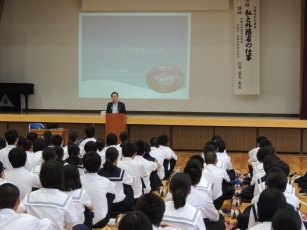 (写真1)高校講座 川辺高等学校