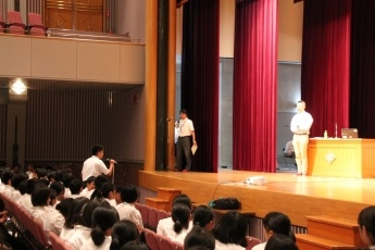 (写真1)高校講座 筑紫丘高等学校