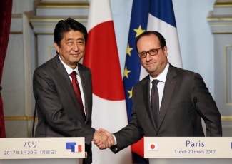 (写真)日仏共同記者発表
