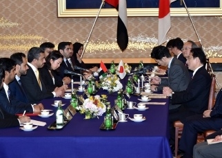 (写真2)日・アラブ首長国連邦外相会談及びワーキングディナー2