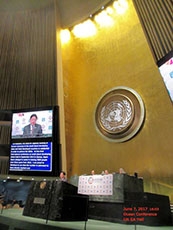 (写真1)持続可能な開発目標(SDG)14実施支援国連会議