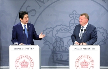 写真3:日・デンマーク共同記者発表
