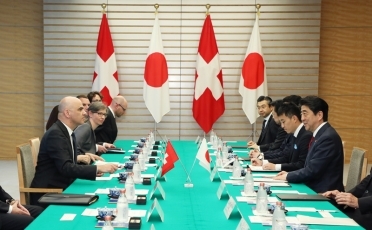 写真2:日・スイス首脳会談の模様
