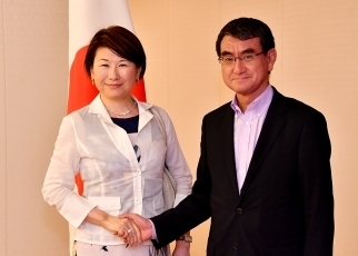 岡井次期国連事務次長補兼国連開発計画(UNDP)危機対応局長による河野外務大臣表敬1