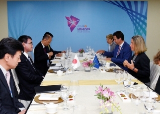 日EU外相ワーキングランチ