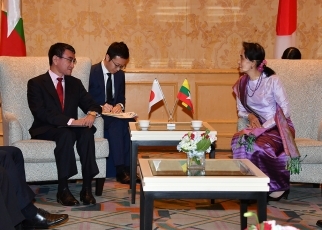 河野外務大臣とアウン・サン・スー・チー・ミャンマー国家最高顧問兼外相との会談
