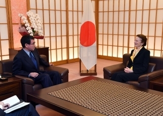 フォア国連児童基金事務局長による河野外務大臣表敬2