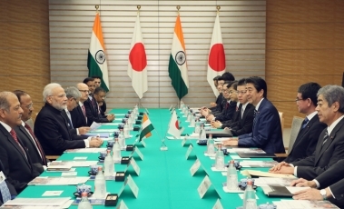 日・インド首脳会談<br>(写真提供:内閣広報室)