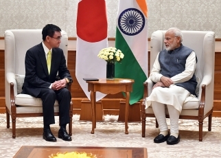 河野外務大臣によるモディ・インド首相表敬