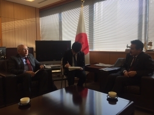 エルゴハリ・エジプト・日本科学技術大学学長による佐藤外務副大臣表敬2