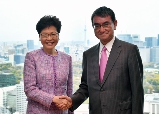 河野外務大臣と林鄭月娥・香港特別行政区行政長官との会談