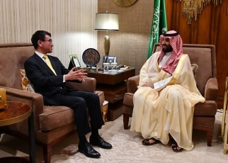 河野太郎外務大臣のムハンマド・サウジアラビア王国皇太子兼副首相への表敬