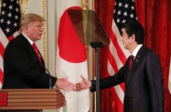 （写真11）日米共同記者会見3（写真提供：内閣広報室）