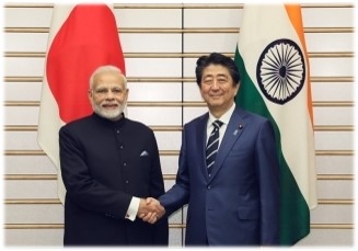 (写真1)モディ首相と安倍総理