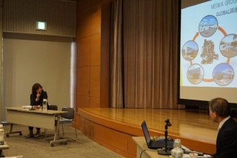 (写真3)益井(株)明和製作所取締役総務部長による発表の様子