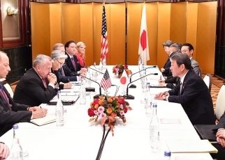 サリバン米国務副長官による茂木外務大臣表敬の様子