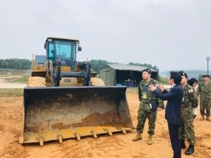 国連三角パートナーシップ・プロジェクト訓練場の視察