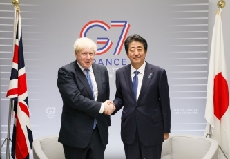 (写真1)日英首脳会談(写真提供:内閣広報室)1