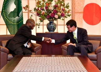 河野外務大臣とクオティ・アフリカ連合委員会副委員長との会談