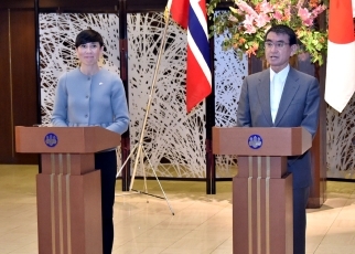 日・ノルウェー外相会談後の両外相による会見