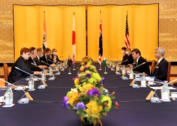 (写真2)第2回日米豪印外相会合の様子