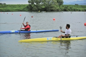 (写真1)パラカヌー事前合宿2019 パラスポーツを通じた交流の様子