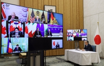 G7首脳テレビ会議(全体映像)