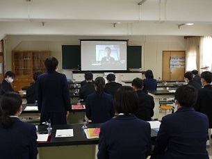 (写真1)オンライン(リモート)講座の様子
