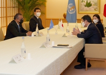 茂木敏充外務大臣とテドロス世界保健機関(WHO)事務局長 会談
