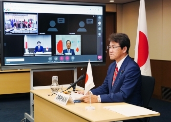 G7貿易大臣会合に出席する三宅政務官