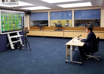 オンラインで開催されたAPEC閣僚会議の様子
