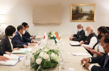 (写真)日印首脳会談の様子
