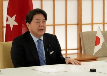 日・トルコ外相テレビ会談1