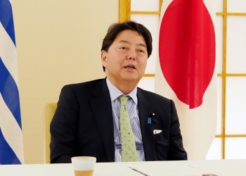 日・ウルグアイ外相テレビ会談 林外務大臣