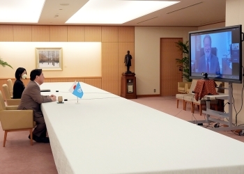 テレビ会談の様子