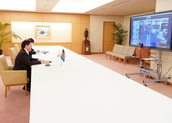 林外務大臣とヤタニ・ケニア財務・計画長官のテレビ会談