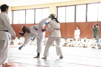 (写真1)空手の演武の様子