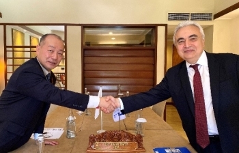 ビロル国際エネルギー機関(IEA)事務局長との会談の様子