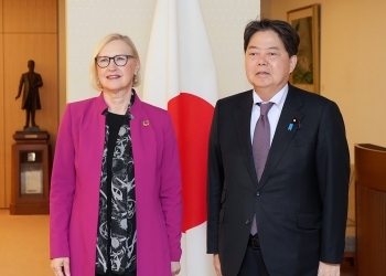 スペハー国連平和構築支援担当事務次長補と林外務大臣