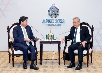 日・タイ外相会談が行われている様子