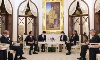 日・タイ首脳会談が行われている様子