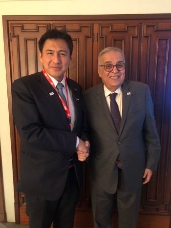 武井副大臣とブーハビブ大臣