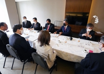 日本企業関係者との会合の様子