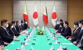 日・フィリピン首脳会談が行われている様子