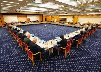 アジア大洋州・国際機関大使会議が開かれている会場の様子