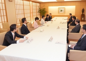 上川陽子衆議院議員(女性・平和・安全保障(WPS)議会人ネットによる表敬の様子