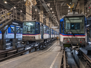 修理済みのMRT3号線の車両