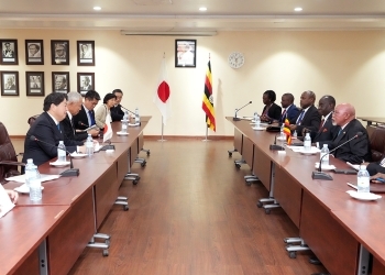 日・ウガンダ外相会談の様子