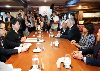 日・ペルー外相会談の様子